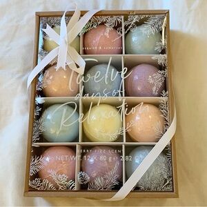 NIB - Asquith & Somerset - 12 Days of Relaxation Berry Bath Fizzer Set